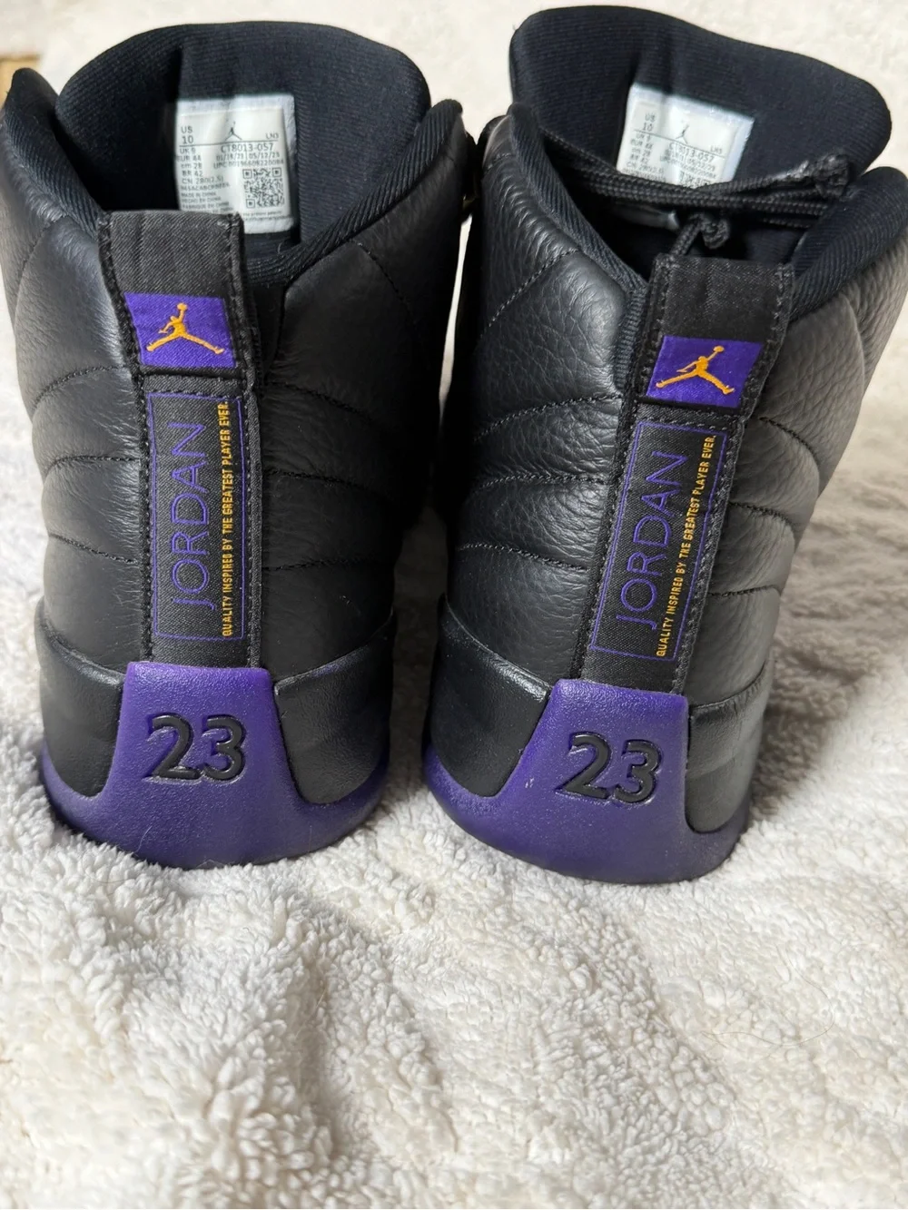 Jordan Men’s High-Top Basketball Shoes - Black/Purple